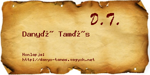 Danyó Tamás névjegykártya