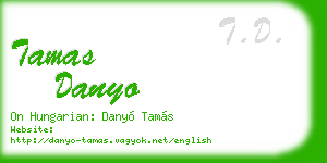 tamas danyo business card