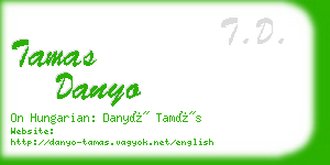 tamas danyo business card